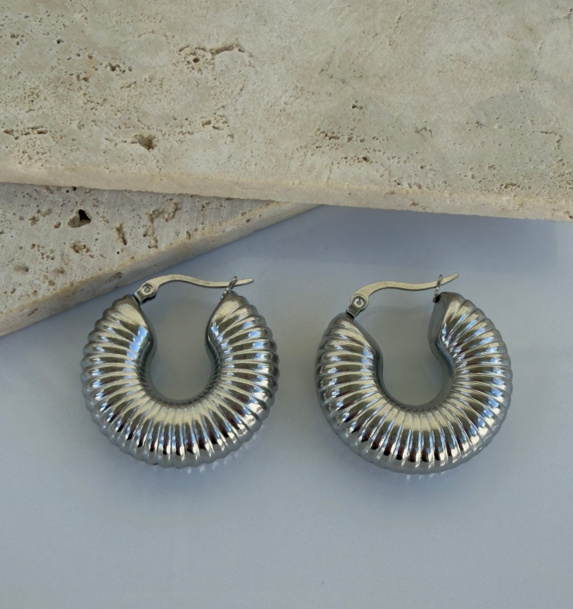Chunky Sylver Hoops