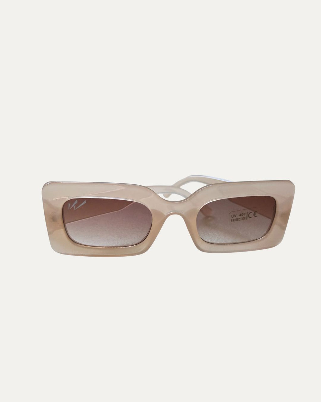 Beige Square Sunglasses