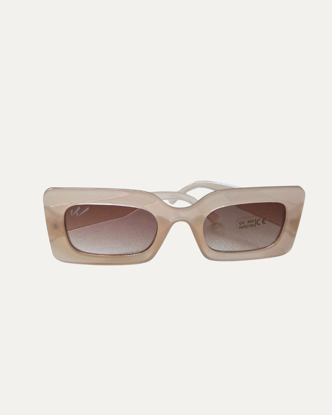 Beige Square Sunglasses