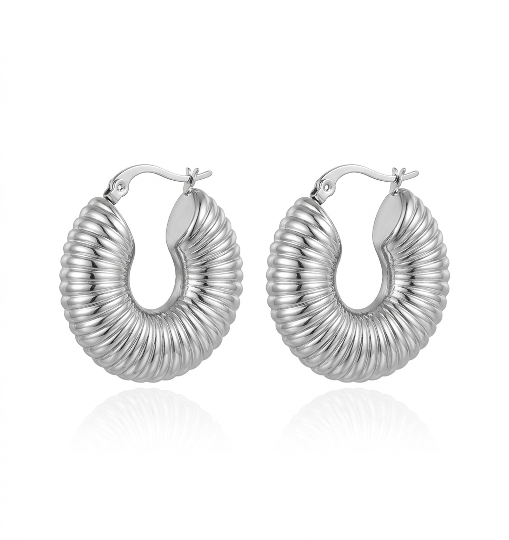 Chunky Sylver Hoops