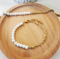Rope/Pearl Brazalet