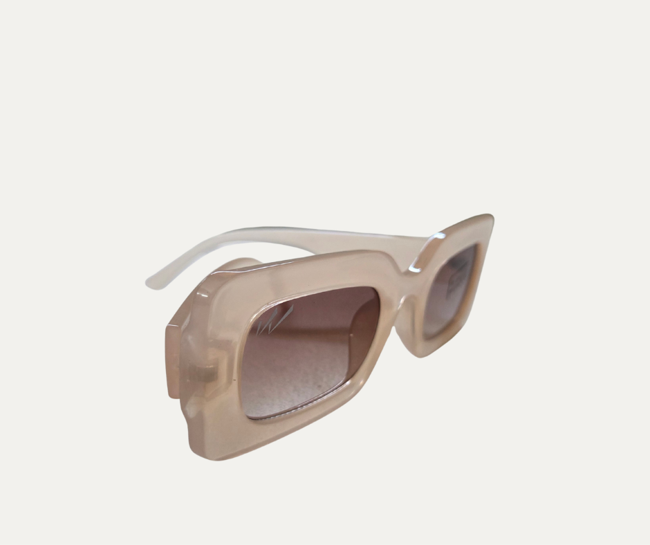 Beige Square Sunglasses
